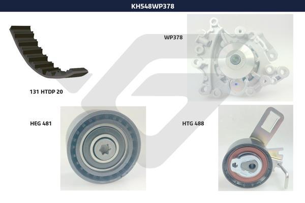 Kit de distribuição HUTCHINSON ref. KH 548WP378